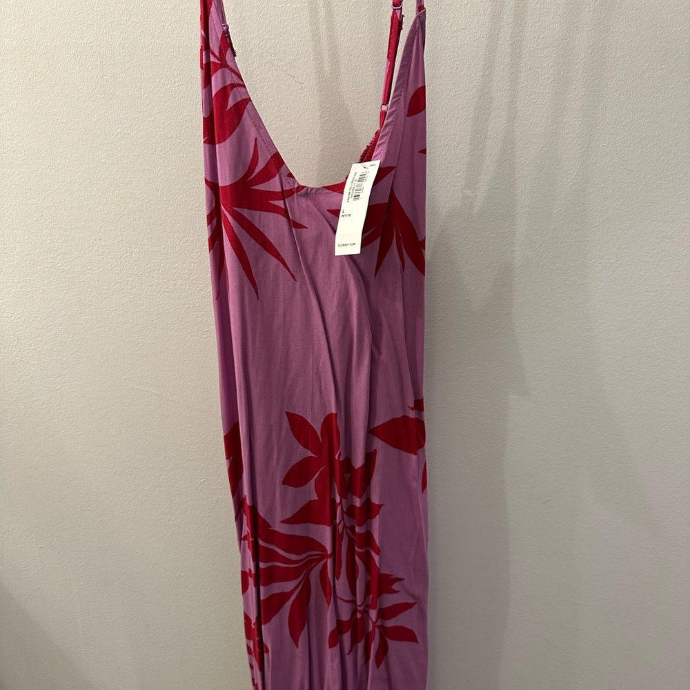 Old Navy Lavender and Red Floral Dress